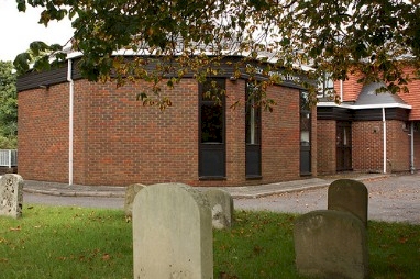 Reigate Quaker Meeting House seen from the Upper Burial Ground